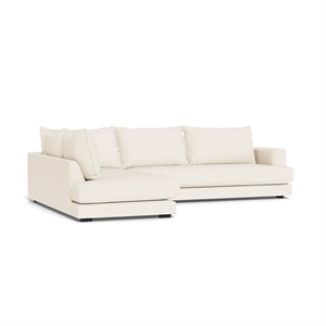 Cozy sofa med open end XL - 317 x 227 cm. - Dessin Positano 02 Rå hvid